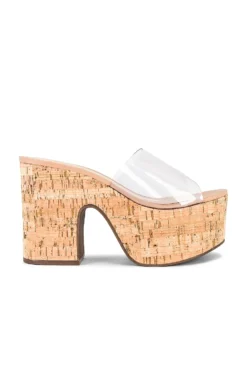 Schutz Dalle Vinyl Cutout Sandal Transparente & Ntaural