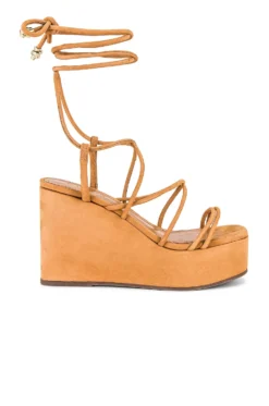 Schutz Magdalena Casual Wedge Nude Caramel