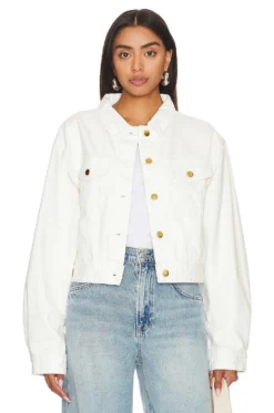 X Revolve Laurent Denim Jacket White -Nike Store SDYS WO26 V1 1