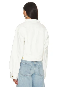 X Revolve Laurent Denim Jacket White -Nike Store SDYS WO26 V3