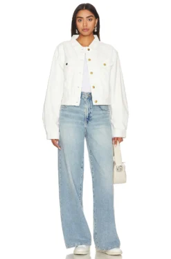 X Revolve Laurent Denim Jacket White -Nike Store SDYS WO26 V4