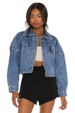 X Revolve Laurent Denim Jacket White -Nike Store SDYS WO9 V1