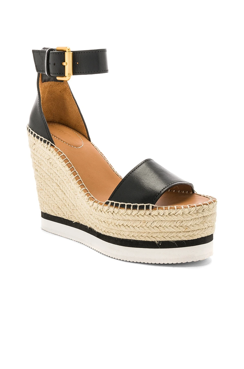 See By Chloé Glyn Wedge Sandal Black 2 See By Chloé Glyn Wedge Sandal Black - Image 2