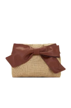 Bow Pouch Beige & Cognac
