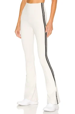 Raquel High Waist Techflex Flare Legging Vintage White & Black