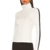Jackson Rib Turtleneck Vintage White & Black