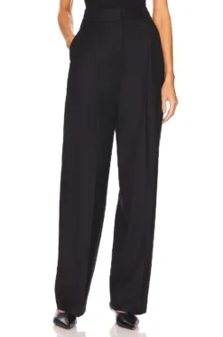 THEORY Pleat Trouser Black