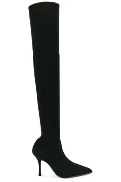 Kori Over The Knee Boot Black Sock Knit