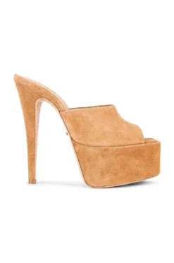 Jordyn Platform Mule Butterscotch Suede