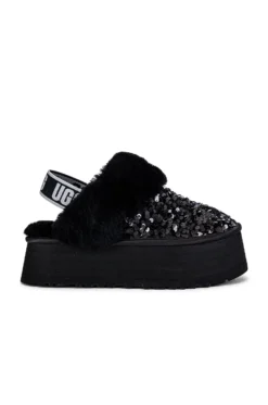 Ugg Funkette Chunky Sequin Slipper Black