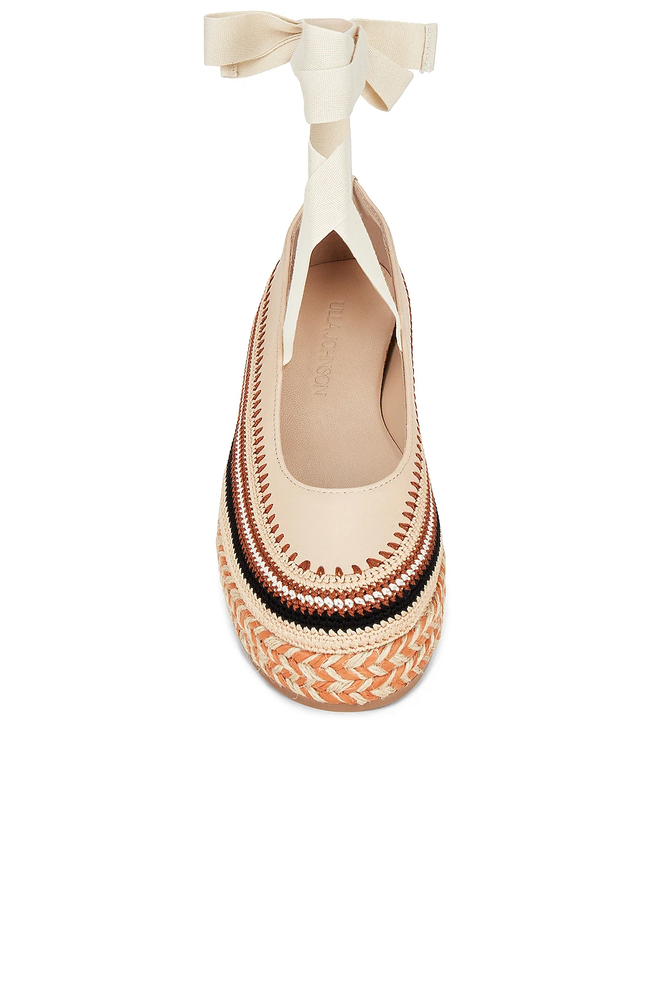 ULLA JOHNSON Yelena Crochet Flatform Chalk 4 ULLA JOHNSON Yelena Crochet Flatform Chalk - Image 4