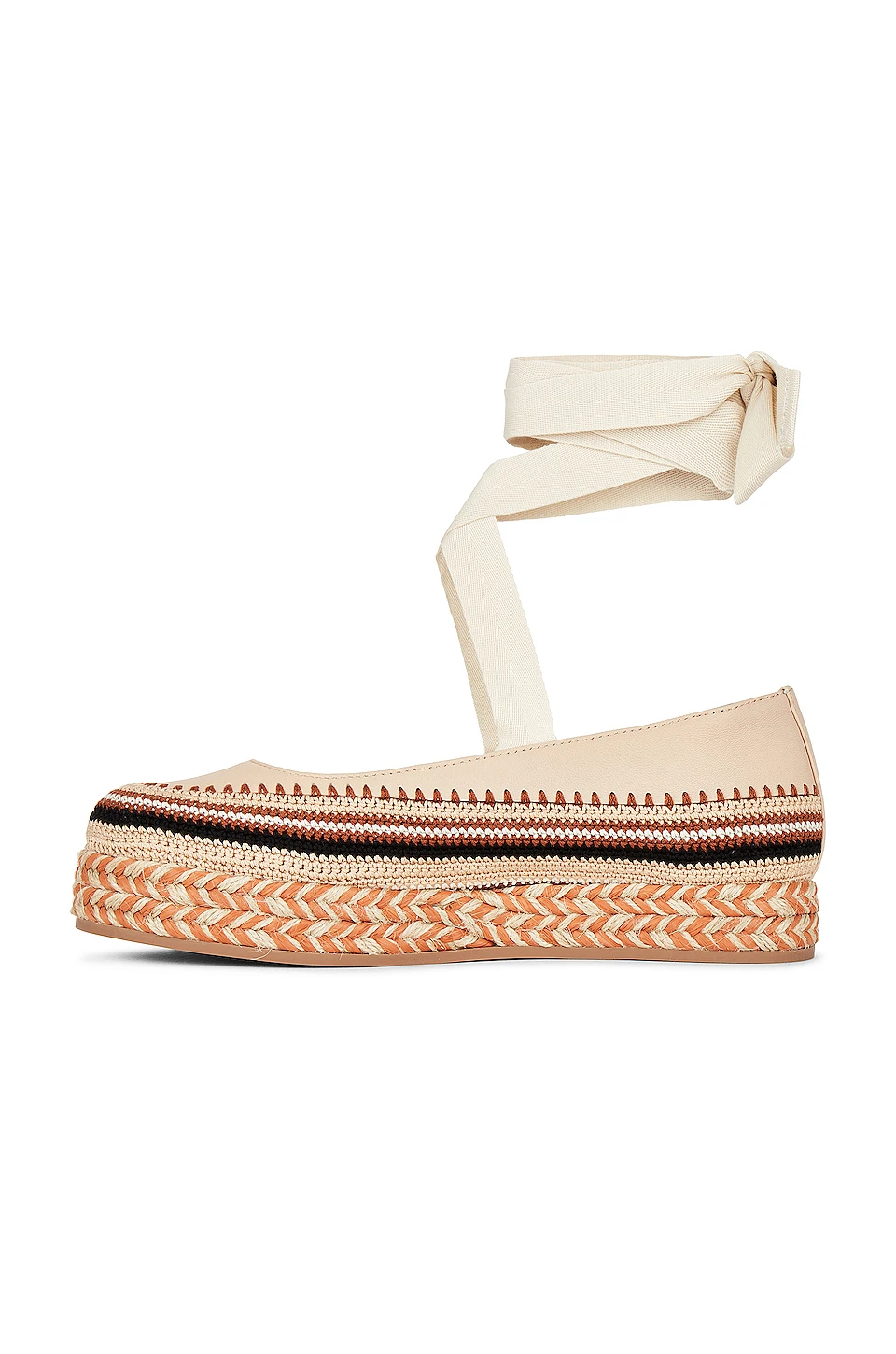 ULLA JOHNSON Yelena Crochet Flatform Chalk 5 ULLA JOHNSON Yelena Crochet Flatform Chalk - Image 5