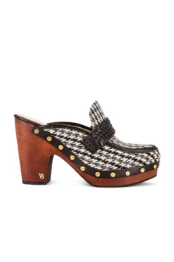 Veronica Beard Delia Clog Espresso Multi