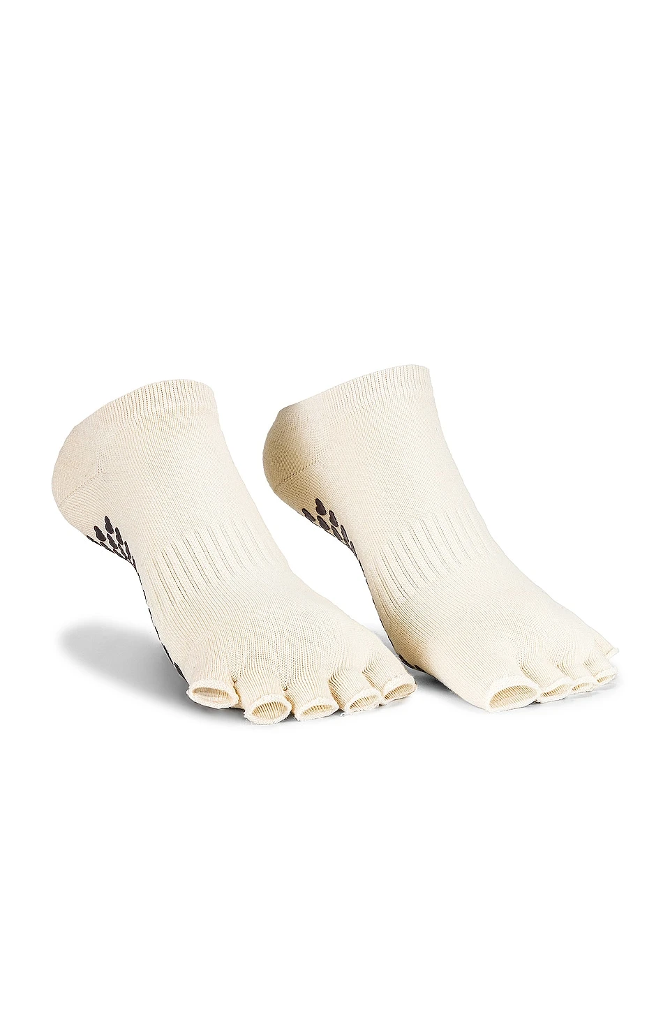 5 Toe Ankle Grip Sock Ivory Rose Taupe 2 5 Toe Ankle Grip Sock Ivory Rose Taupe - Image 2