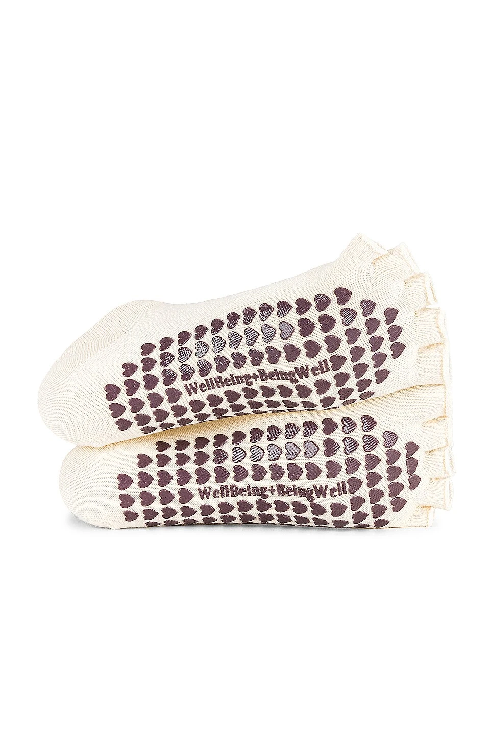 5 Toe Ankle Grip Sock Ivory Rose Taupe 3 5 Toe Ankle Grip Sock Ivory Rose Taupe - Image 3