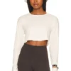 Stella Long Sleeve Cropped Tee Parchment