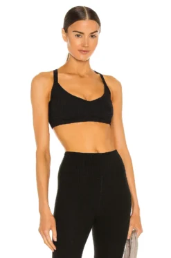 Ribbed Curve Bra Black