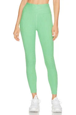 Ribbed Pocket Legging Green Watermelon
