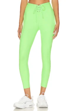 Ribbed Football Legging Neon Kiwi