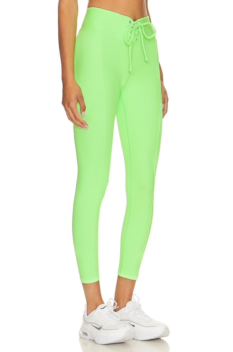 Ribbed Football Legging Neon Kiwi 2 Ribbed Football Legging Neon Kiwi - Image 2