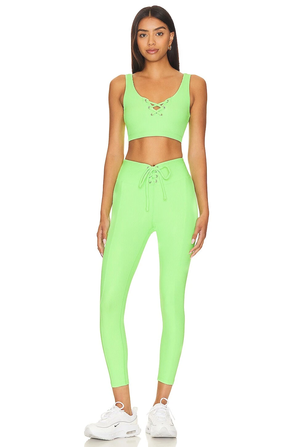 Ribbed Football Legging Neon Kiwi 4 Ribbed Football Legging Neon Kiwi - Image 4