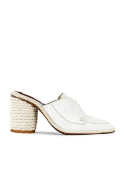 Zimmermann Backless Boat Loafer Off White